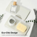 2PCS 7"x3.5" Water Absorbing Bathroom Sink Vanity Trays, Diatomite Stone Quick Drying Mat for Kitchen Counter, Dish Rack Dispenser Sponge Holder Caddy Organizer, Beige, 7"x3.5"