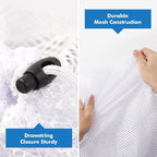 4Pcs Mesh Laundry Bags Washing Machine Mesh Wash Bags for Clothes,Underwear,Lingerie, Bed Linen with Drawstring Closure Sturdy(4 Size)