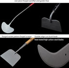 KYLIN Landscaping Shovel Rake Tools Set Heavy Duty Yard Digging Shovels Garden Hoe Long Ash Handle Forged Scraper Bush Hook for Professional-Grade 8 Pieces Lawn Tools