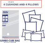 Hefty Shrink-Pak Vacuum Storage Bags – For Clothes, Pillows, Towels, Blankets & More – Space Saver Vacuum Suction Sealer Bags for Home or Travel – 4 Jumbo Cubes, 43.5 x 34 x 18 Inches