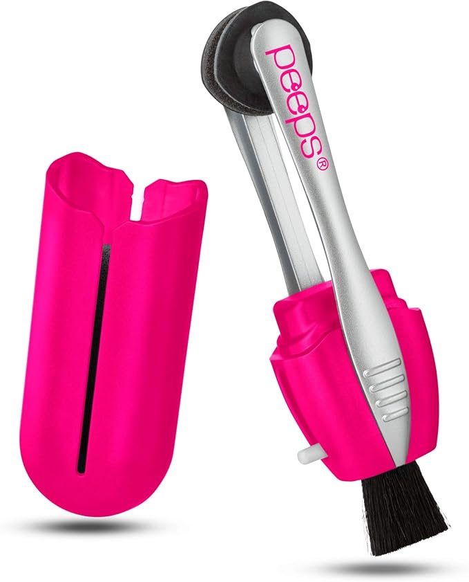 CarbonKlean Peeps Glasses Cleaner - for Eyeglasses, Reading Glasses, and More - Lens Cleaner with Carbon Microfiber Tech - Injected Pink - 1 Count