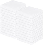 Homaxy 100% Cotton Waffle Weave Kitchen Dish Cloths, Ultra Soft Absorbent Quick Drying Dish Towels, 12 x 12 Inches, 24-Pack, White