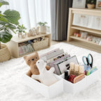Criusia Drawer Organizer Clothes, 21 Pack Dresser Organizer for Baby Clothes, Underwear, Sock- Foldable Closet Organization and Storage Dividers Bins for Nursery, Bedroom (White)
