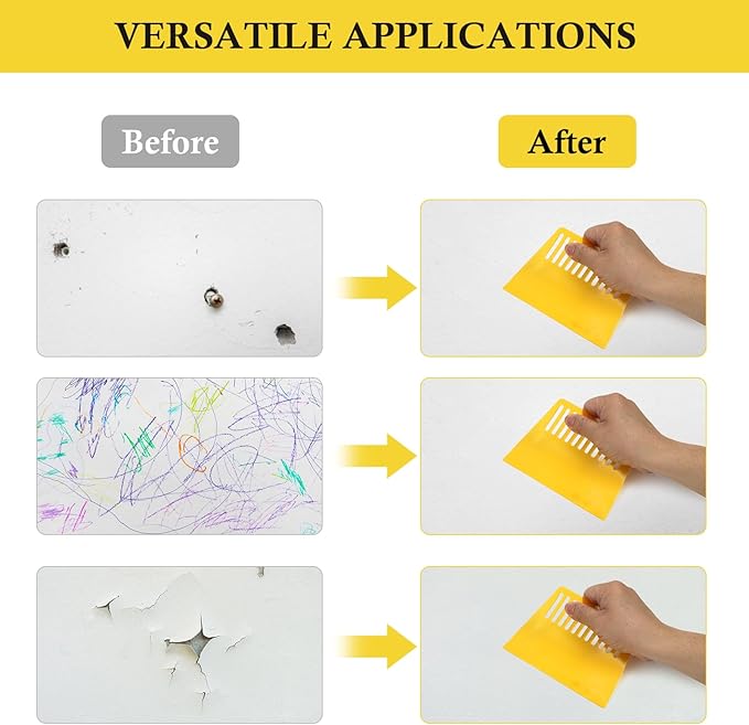 fowong Drywall Repair Kit, Spackle Wall Repair Putty & Paint White, Easy to Fix Wall Holes and Creak Damage with Putty (8oz) and Spackling Paste(7oz)