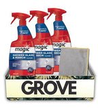 3x Magic Sprayway Glass Cleaner 28 oz Spray Bundle with Microfiber Towel – Removes Hard Water, Soap Scum, and Leaves Streak-Free Shine – Gift Set (4 Items)