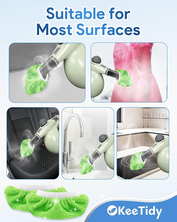 Steam Mop Pads Universal Steam Cleaner Accessories Compatible with Bissell Steam Shot Cleaner Compatible with PurSteam Handheld Steam Cleaner, 15 Pack