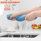 Homaxy 100% Cotton Waffle Weave Kitchen Dish Cloths, Ultra Soft Absorbent Quick Drying Dish Towels, 12 x 12 Inches, 12-Pack, Sky Blue