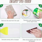 Drywall Repair Kit, 2 Pcs Spackle Wall Repair Patch Kit, Wall Mending Agent Quick and Wall Surface Hole Fill Quick and Easy Solution (2 Pack)