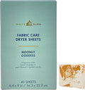 Bath & Body Works Moonlit Goddess Fabric Care Dryer Sheets - Box of 40 sheets - with a Peach Gardenia Sample Soap