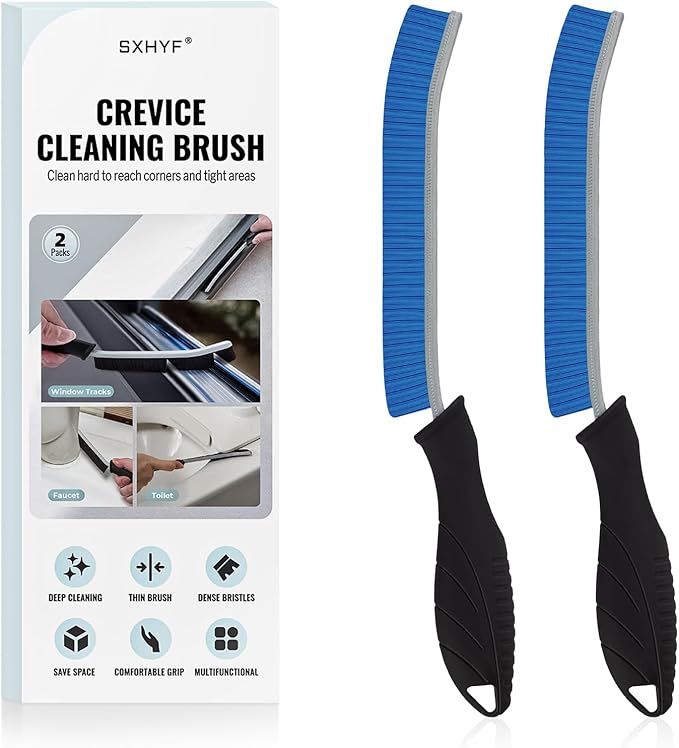 SXhyf Cleaning Brush - Hard Bristle Crevice Cleaning Brush, Multifunctional Gap Scrub Brush, Kitchen Essentials, Bathroom Cleaner Tools for Household Use, Home, Window, Toilet, Stove
