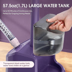Newbealer Standing Garment Steamer - 1500W Full-Size Vertical Clothes Steamer with Foot Pedal, 57.5oz (1.7L) Large Water Tank, 45s Fast Heat-Up, 50-Min Powerful Steaming, Auto-Off (Purple)