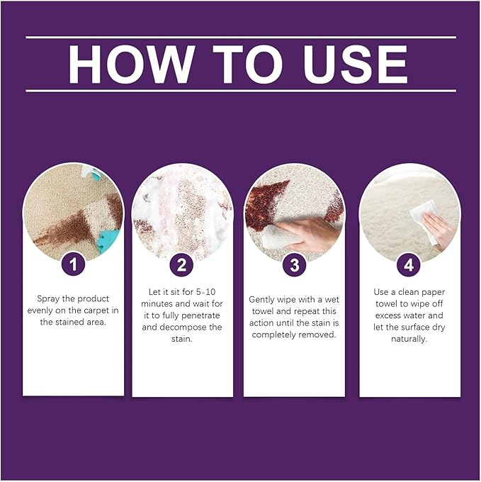 Compatible With Jakehoe Carpet,Cleaner Spray, Carpet Stain Remover With Cleaning Cloth, Effective Cleaning For Home Carpets, Upholstery Spot Cleaner(6pcs)