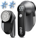 DBC Fabric Shaver, 3-Speed Lint Remover for Clothes LED Display, 15000r/Min Powerful Motor, Large Shaving Head Lint Shaver for Clothes, 6-Leaf Blades, Lint Ball, Furniture, Fuzz, Black & Silver