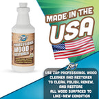 Professional Wood Cleaner and Restorer | Clean, Polish, & Restore Wooden Furniture & Hardwood Floors | Kitchen Cabinet & Table | Deep Wood Cleaner for Heavy Duty Cleaning | 32 oz