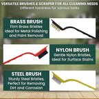 8 Pcs Crevice Cleaning Brush Set – Hard Bristle Cleaning Tools for Grout, Gaps & Narrow Spaces – Multi-Purpose Grout Brush, for Cleaning Bathroom, Shower, Window Tracks, Kitchen