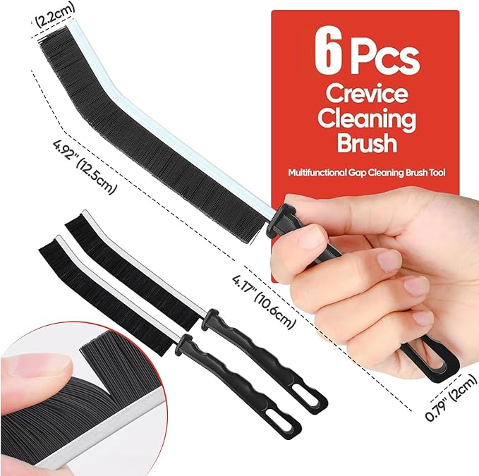 Crevice Cleaning Brush,Multifunctional Cleaning Brush Tool, Bathroom Gap Brush, Small Cleaning Brush, Grout Brush, Kitchen Brush, Cleaning Tools for Toilet, Bathroom, Home, Bathtub, Sink, Household