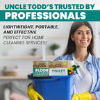 Uncle Todd's Toilet Cleaner Sheets - 100% Dissolvable, Plastic-Free Packaging, Drop, Brush, & Flush - 30 Sheets