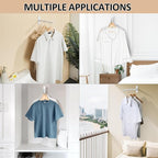 Swing Clothes Hanger Rack,Garment Racks Wall Mounted Clothes Bar-Hanger Holder Hooks Heavy Duty Folding Drying Rack Space Saving Clothing Hanging System Closet Storage Organizer,White Finish