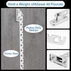 ACNISM Wall Mounted Clothes Rack, Laundry Hanger Wall Mount, Retractable & Foldable Drying Rack with 180° Rotation, Space-Saver for Laundry Room & Bedroom, Bathroom Closet Storage, 1-Pack, Silver