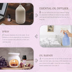 SALKING Floral Essential Oils Set, Premium Pure and Natural Essential Oils, Fragrance Oil Scented Oils for Oil Diffusers 6 x 10 ML - Lavender, Rose, Jasmine, Cherry Blossom, Gardenia, Chamomile