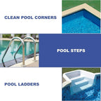 Handled Bath Scrubber, Bathroom Scouring Pad, Heavy Duty Cleaning Sponge Scrub Brush, Non-Scratch Remove Soap Scum, for Cleaning Shower Tile Bathtube Sink Spas Hot Tubs, Swimming Pool Step & Corner