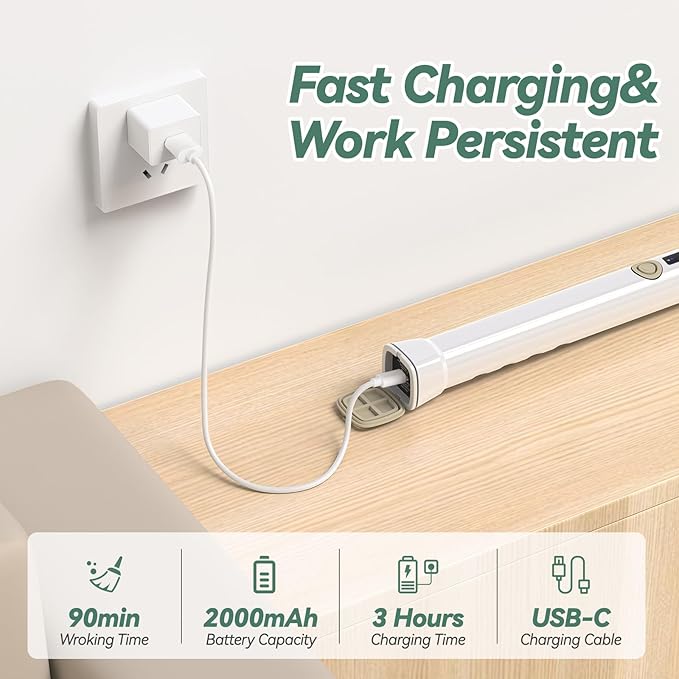 DIAFIELD Electric Spin Scrubber, Cordless Cleaning Brush with 8 Replaceable Brush Heads and Detachable & Adjustable Extension Handle, Dual Speed Shower Scrubber for Cleaning Shower, Tile, Wall, Floor