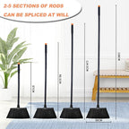54 Inch Long Metal Handle Household Broom - Adjustable Heavy-Duty Broom for Indoor and Outdoor Cleaning, Suitable for Homes, Garages, Kitchens, Bathrooms, Malls, Offices, and Yards
