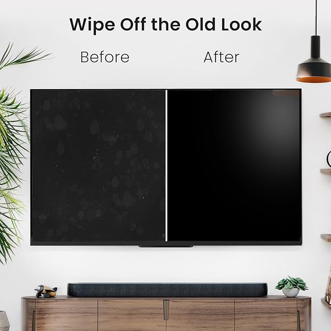 EVEO® Screen Cleaner Spray Kit (Streak-Free) TV Screen Cleaner for Smart TV, LCD, LED, OLED | Computer Screen Cleaner Spray and Wipe Microfiber Cloth - TV, Monitor, Laptop, iPad, Car - 6.7oz 4 Pack