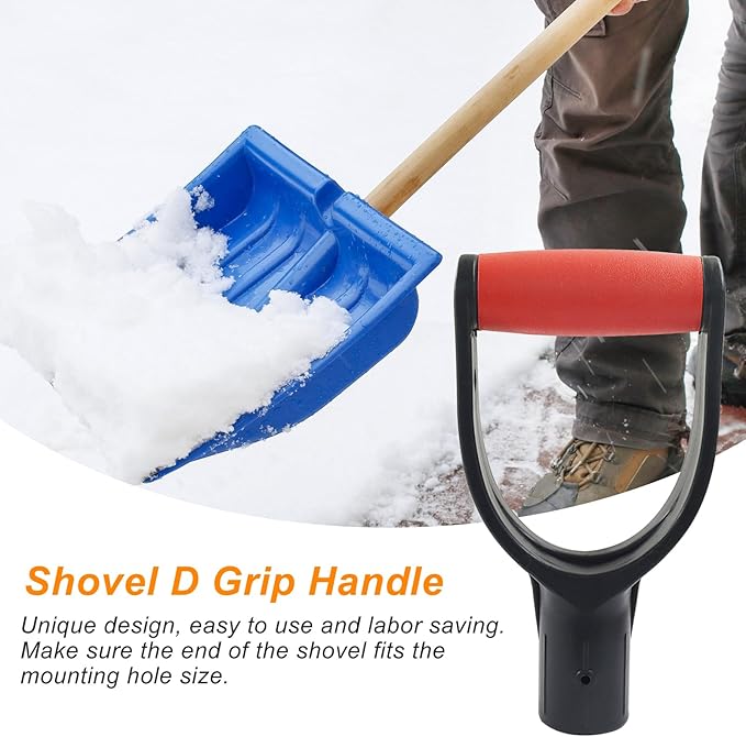 Shovel D Grip Handle, 32mm Inner Diameter Plastic Spade Handle for Digging Raking Tools(Red)