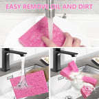Cellulose Sponges, Large Size 4" x 6" x 1" - Heavy Duty Scrub Kitchen Sponge, Clean Tough Messes Without Scratching Kitchen Cleaning Pads, Pop Up Eco DIY (6 Pack), Pink