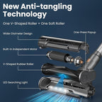 Dzaki S9X Vacuum Cleaners for Home,400W 45KPa Cordless Stick Vacuum Cleaner,Up to 55 Mins Runtime,Smart Induction Auto-Adjustment,Rechargeable Battery Vacuum Cordless for Carpet Floor Pet Hair(Gray)