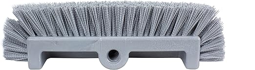 SPARTA Multi-Level Tile Scrub Brush 12" Wide Brush Head, Heavy-Duty Tile Cleaning Brush with End Bristles for Commercial Tiles, Tubs and Floor, Plastic, 12 Inches, Gray