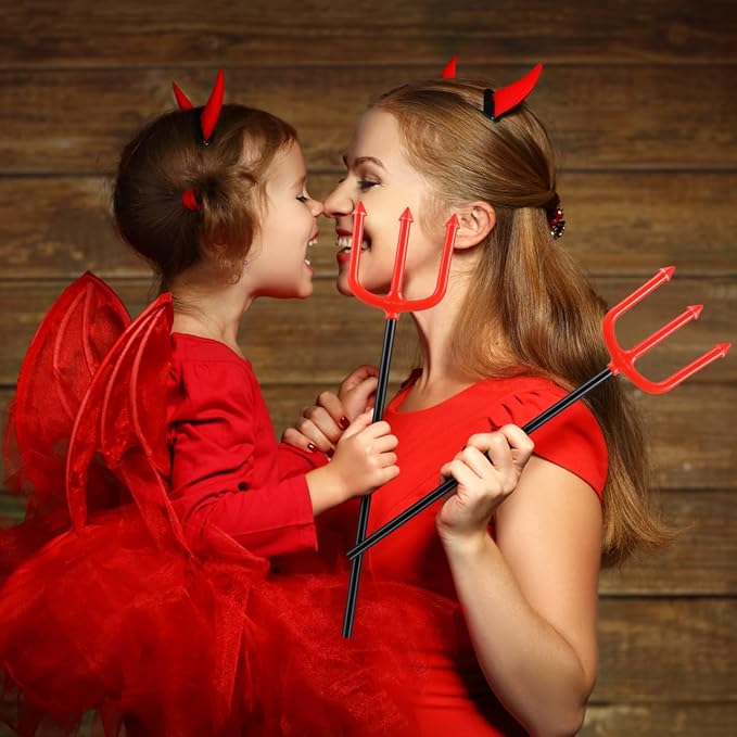 Toyvian Novelties Pitchfork Pitch Fork Halloween Costumes Trident Costumes Fancy Dress Accessory Red Pitchfork Halloween Decoration Costumes Pitchfork Costume Devil Child Makeup