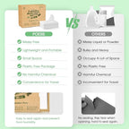 Poesie Laundry Detergent Sheets Fragrance Free Non-Plastic Precut Zero Waste 160 Count Liquidless Washing Strips for Home Dorm Travel Camping Hiking Portable