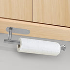 DEKAVA Paper Towel Holder Under Cabinet for Kitchen, Adhesive Paper Towel Holder Wall Mount, SUS304 Stainless Steel 13 inch(1,Silver)
