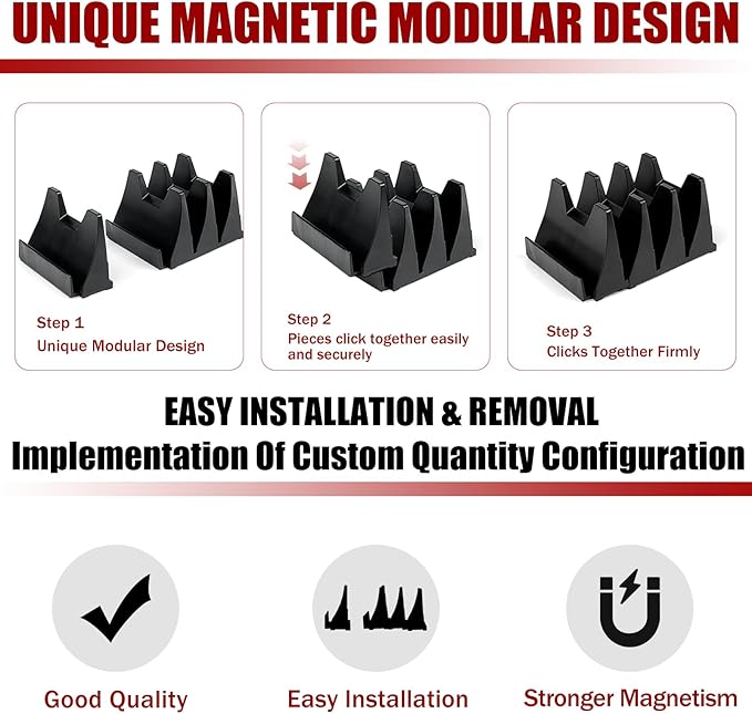 24 PCS Magnetic Modular Wrench Organizer Wrench Holder - Wrenchs Tool Organizers for Tool Drawer Storage, Wrenchs Rack with Metric SAE Labels, Tool Storage Set Holder Festival for Mechanics