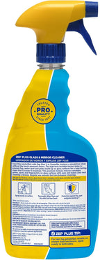Zep Plus Glass & Mirror Cleaner - 32 Oz. (Case of 12) - R53812 - Keep Your Mirror and Glass Surfaces Clear + Streak-free While Also Preventing Mirror Fog…