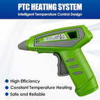 Cordless Hot Glue Gun Kit Includes 30 Hot Glue Sticks, Switch with 10W Drip-proof Design with 15-Second Fast Heating, Suitable for DIY Crafts, Fabric, Wood & Home Repairs(Green)