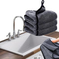 Shiny Wipes Cleaning Cloths,3pcs Shiny Bath Drying Towels,Shower Doors Drying Towels,16*16in Streak Free Glass Window Car Mirror Super Absorben Microfiber Cleaning Cloths (3pcs grey 16*16″)