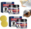 2PCS Stainless Steel Clean Wax, Magical Nano-Technology Stainless Steel Cleaning Paste, Stainless Steel Cleaner and Metal Polish, 3 In 1 Stainless Steel Wax Cleaner for Grease, Oven, Sink