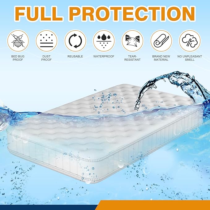 2 PK 4Mil Queen Mattress Bags for Moving – Heavy Duty Plastic Cover for Storage & Disposal, Waterproof & Tear-Resistant Moving Supplies