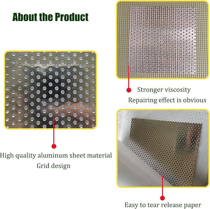 6 Pack 2 inch Wall Patch Repair, Drywall Patch Self-Adhesive Mesh Drywall Repair Patch and Fiberglass Repair Kit,Heavy Duty Dry Wall Hole Repair Patch for Drywall Plasterboard(2 x 2'')