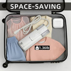 Nexcrate Travel Clothes Steamer, Portable Garment Wrinkle Remover - 800W One-Touch Steam, Stainless Steel Plate & Foldable Handheld Design