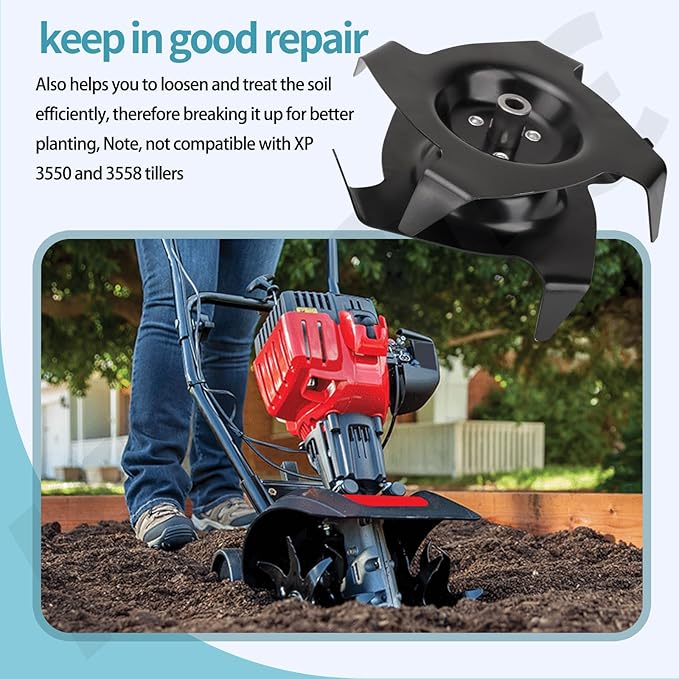 Upgrade 1622 Power Tiller Tines Compatible with Man-tis 7222, 7225, 7260, 7261, 7262, 7920, 7924, 7940 Tiller/Cultivators, Till up to 10-Inch deep and 9-Inch, It Can Effectively Loosen and Treat Soil