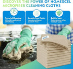 HOMEXCEL Brown Microfiber Cleaning Cloth 12 Pack, 12.5 x 12.5 inch Microfiber Towels for Cars, Ultra Absorbent Car Washing Cloth, Lint Free Streak Free Cleaning Rags for Car, Kitchen, and Window