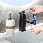 Soap Dispenser for Kitchen & Bathroom, Dish Soap, Hand Soap, Shampoo, Conditioner Dispenser Bottle with Stainless Steel Pump, Includes Silicone Funnel, Non-Slip Design, Kitchen Decor, White