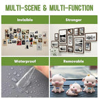 105Pcs Double Sided Adhesive Dots, 0.79" Clear Removable Sticky Mounting Putty, Waterproof No Residue Dots Adhesive Putty for Hanging Picture Festival Decoration Museum