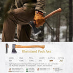 1844 Helko Werk Germany Axe Collection - 5 Traditional Axes Set- Bavarian Woodworker, Hessen Woodworker, Black Forest Woodworker, Rheinland Pack Axe, Rheinland Hatchet