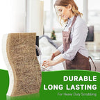 10 Pack Biodegradable Natural Sponges Kitchen - Compostable Cellulose and Coconut Walnut Scrubber Sponge - Non Scratch Eco Friendly Quick Drying Sponges for Dishes