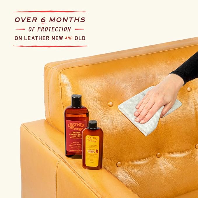 Leather Honey Cleaner Wipes with 8oz Conditioner